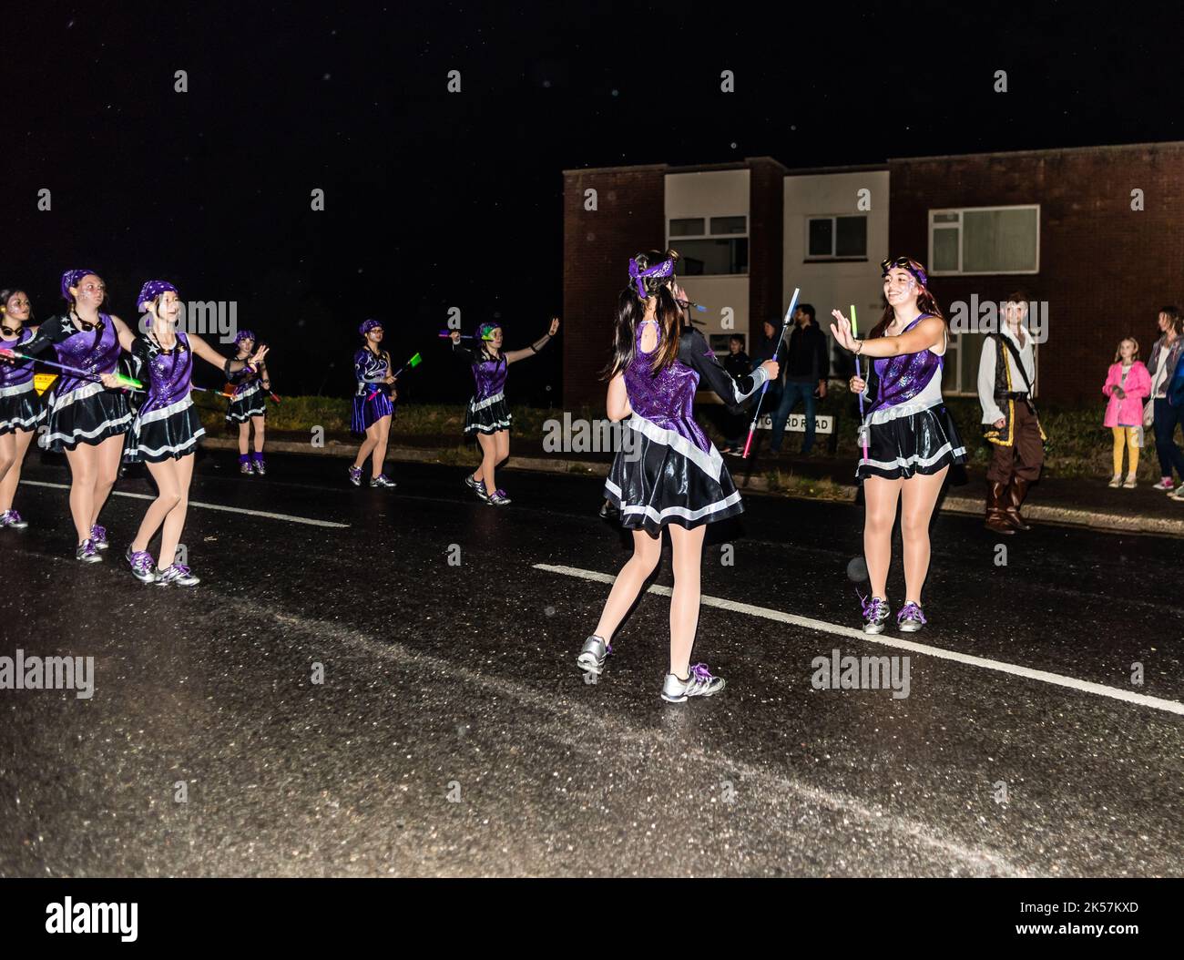 Carnevale notturno a Budleigh Salterton. Foto Stock