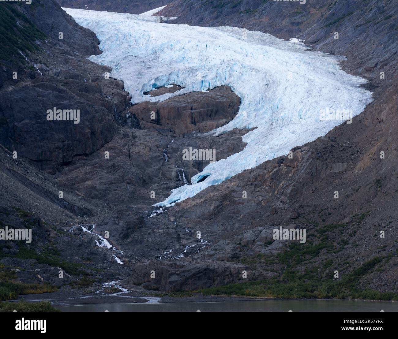 Ghiacciaio Bear nel Bear Glacier Provincial Park, British Columbia, Canada. Foto Stock