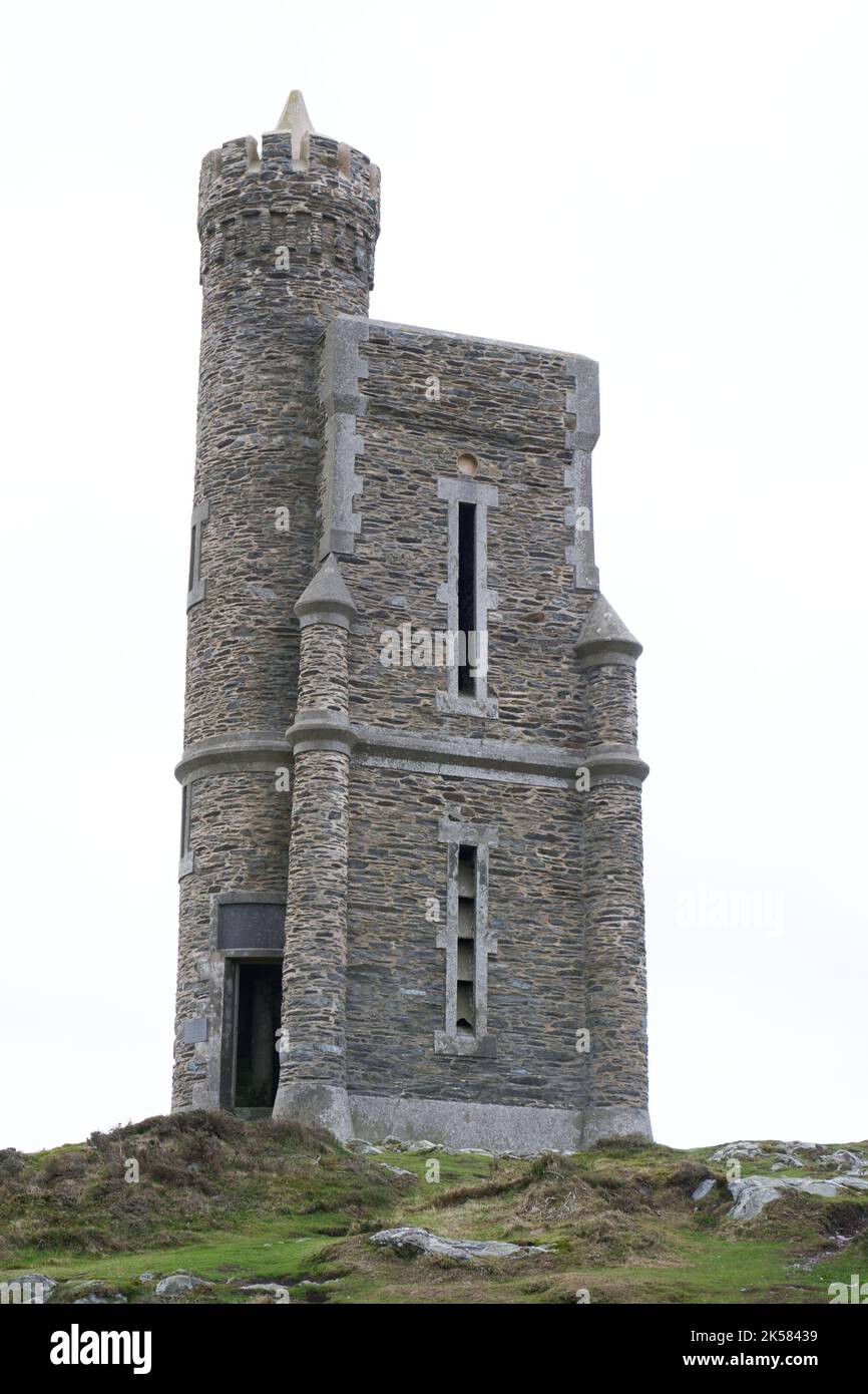 Milner's Tower su Bradda Head, Port Erin, Isola di Man Foto Stock