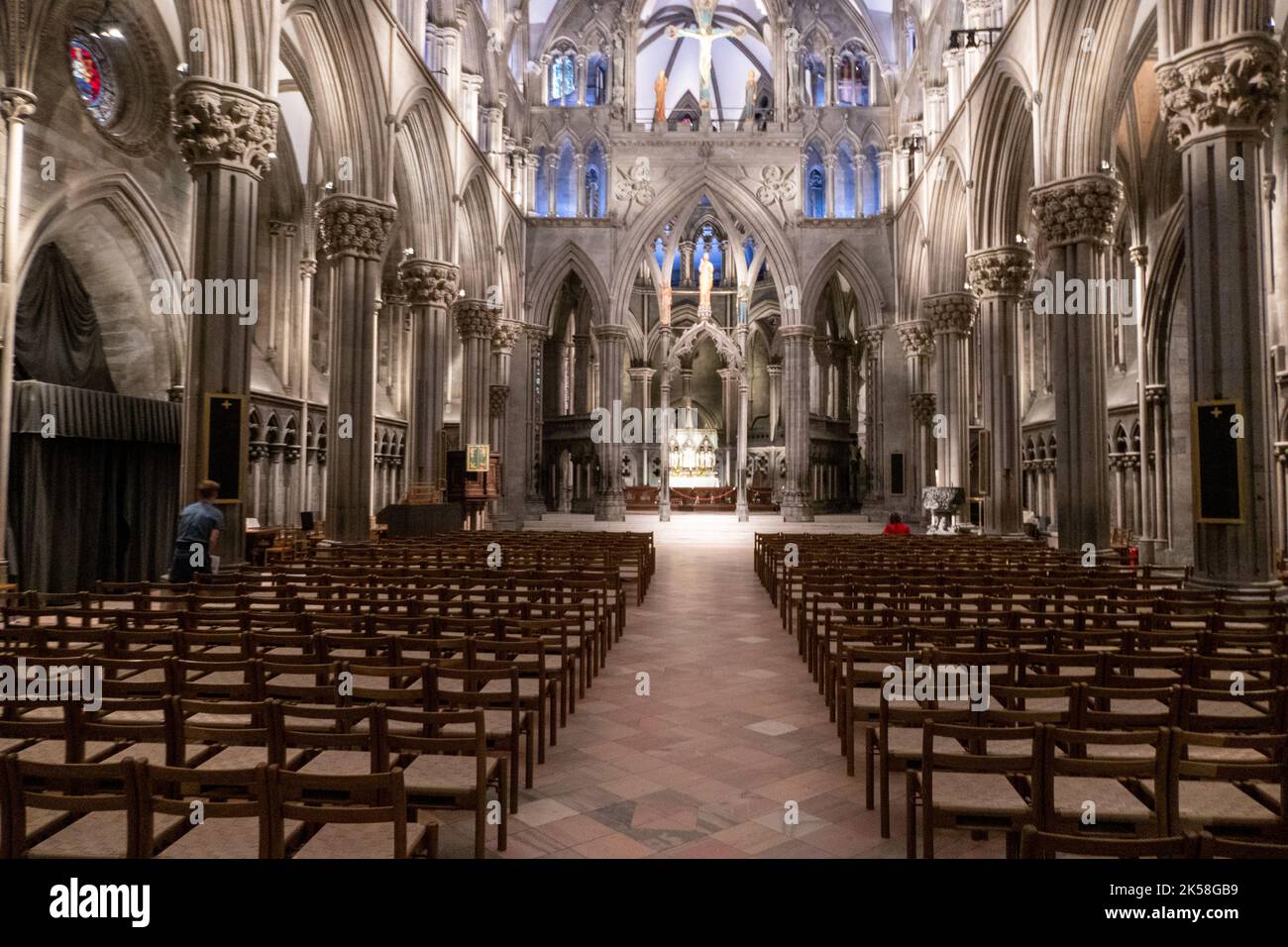 Interno della cattedrale di Nidaros a Trondheim, Norvegia Foto Stock