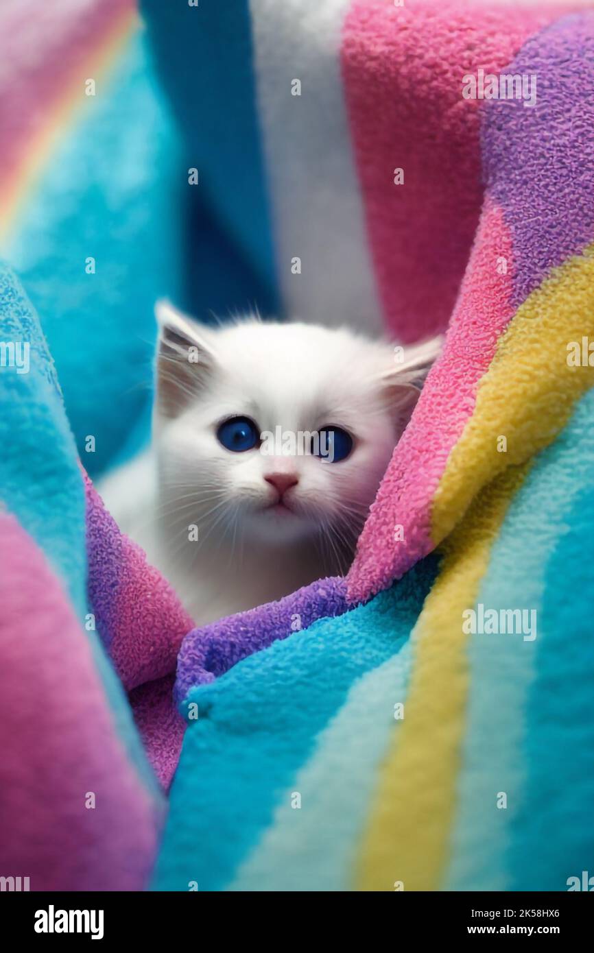 Gatto sveglio Foto Stock