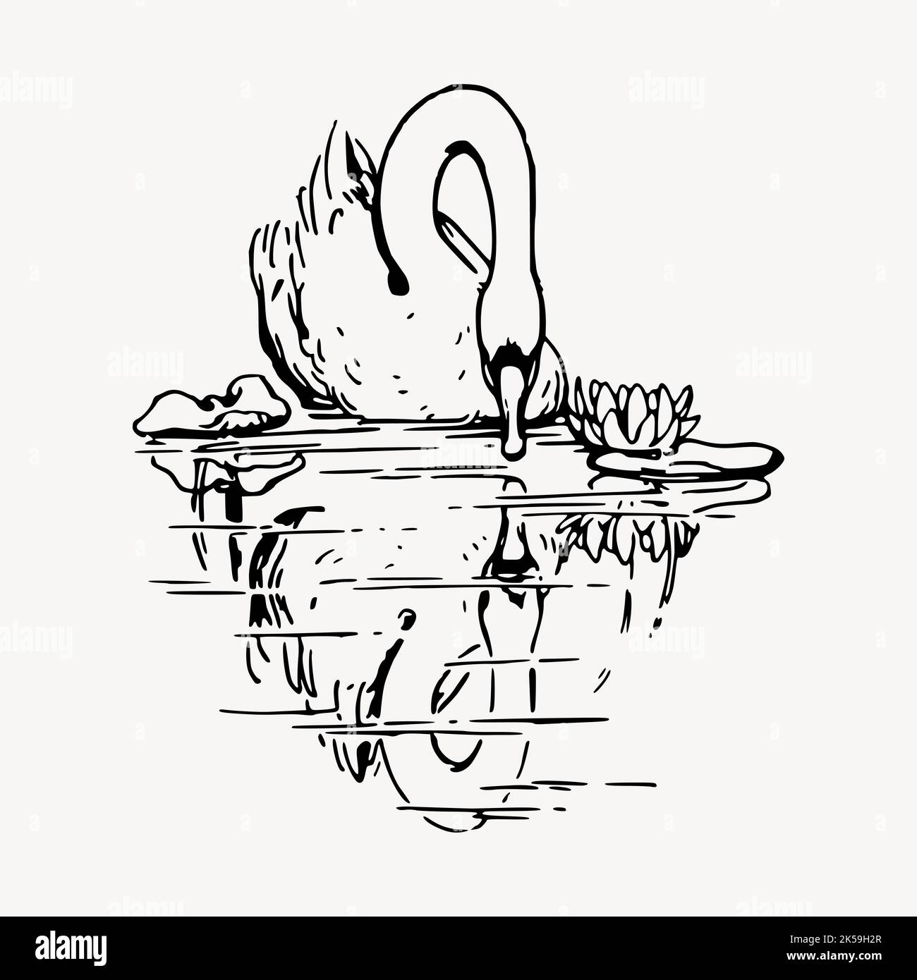 Vettore clipart illustrazione Swan. Illustrazione Vettoriale