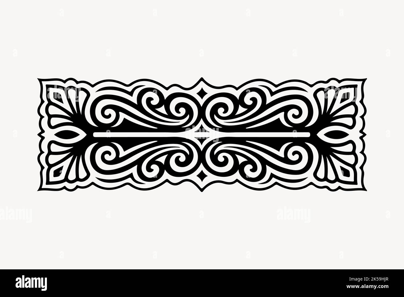 Vettore clipart illustrazione divisore vintage. Illustrazione Vettoriale