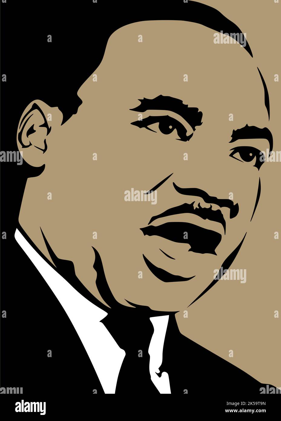 Vettore di elementi collage Martin Luther King. Illustrazione Vettoriale