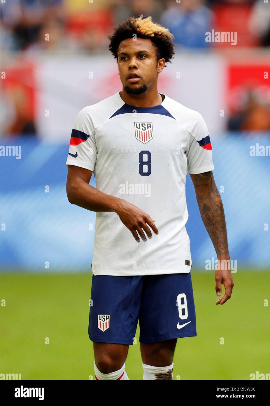 Dusseldorf, Germania. 23rd Set, 2022. Weston McKENNIE (USA) Football/Soccer : KIRIN Challenge Cup 2022 match between Japan 2-0 United States at Merkur Spiel-Arena a Dusseldorf, Germania . Credit: AFLO/Alamy Live News Foto Stock