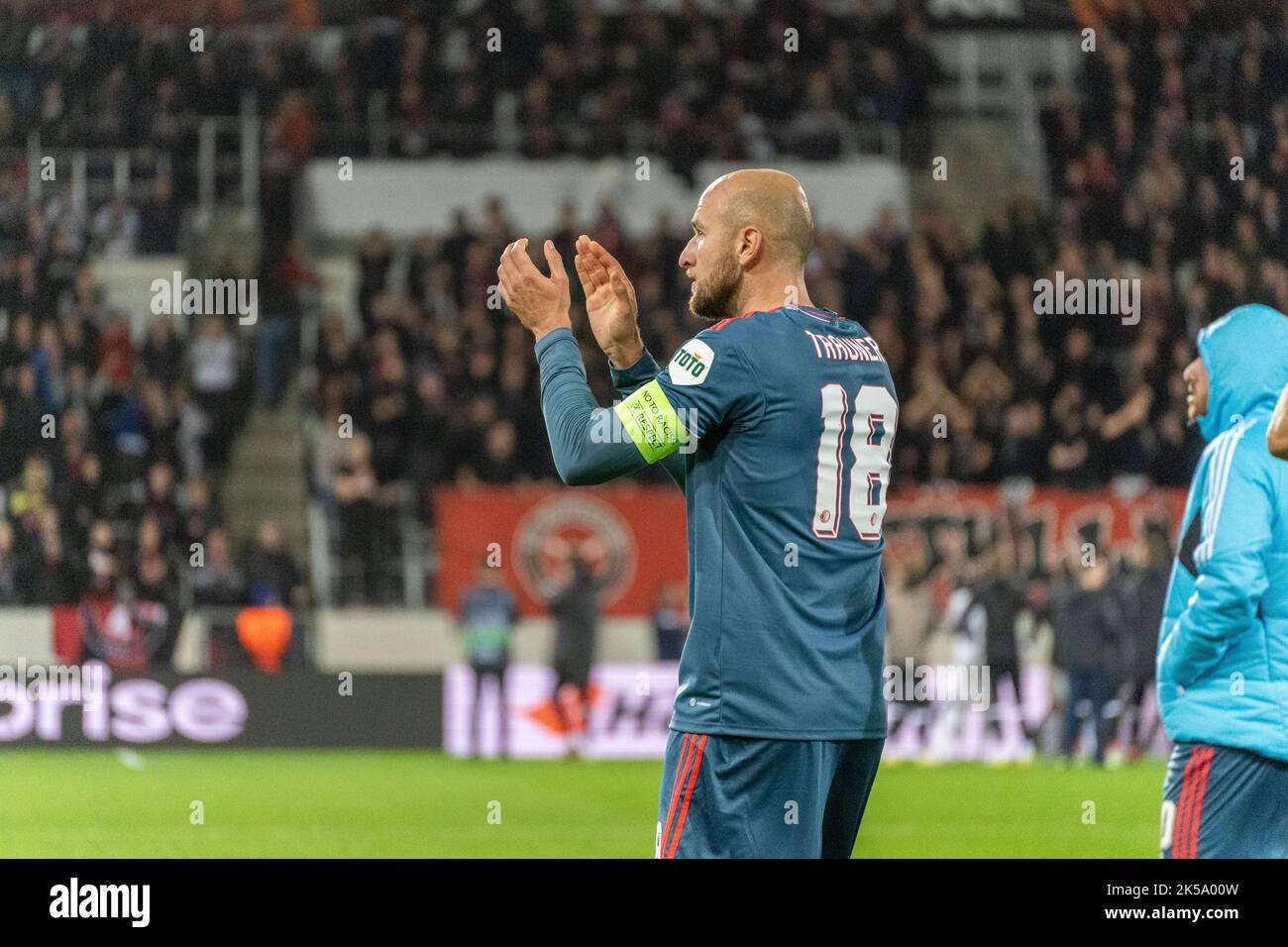 Herning, Danimarca. 06th Ott 2022. Gernot Trauner (18) di Feyenoord visto dopo la partita della UEFA Europa League tra FC Midtjylland e Feyenoord alla MCH Arena di Herning. (Photo Credit: Gonzales Photo/Alamy Live News Foto Stock