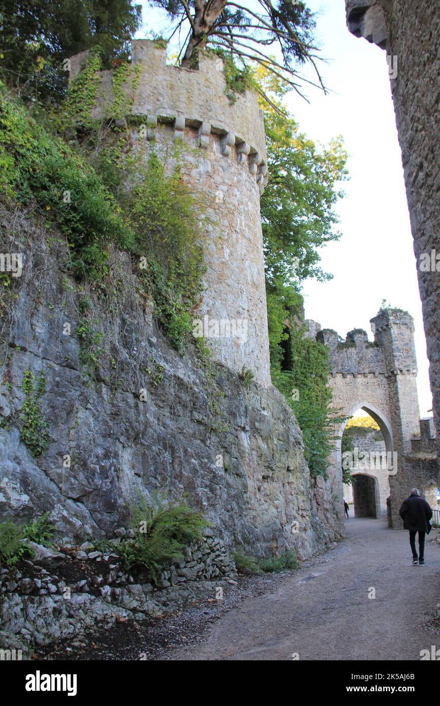 Castello di Gwrych in Galles Foto Stock