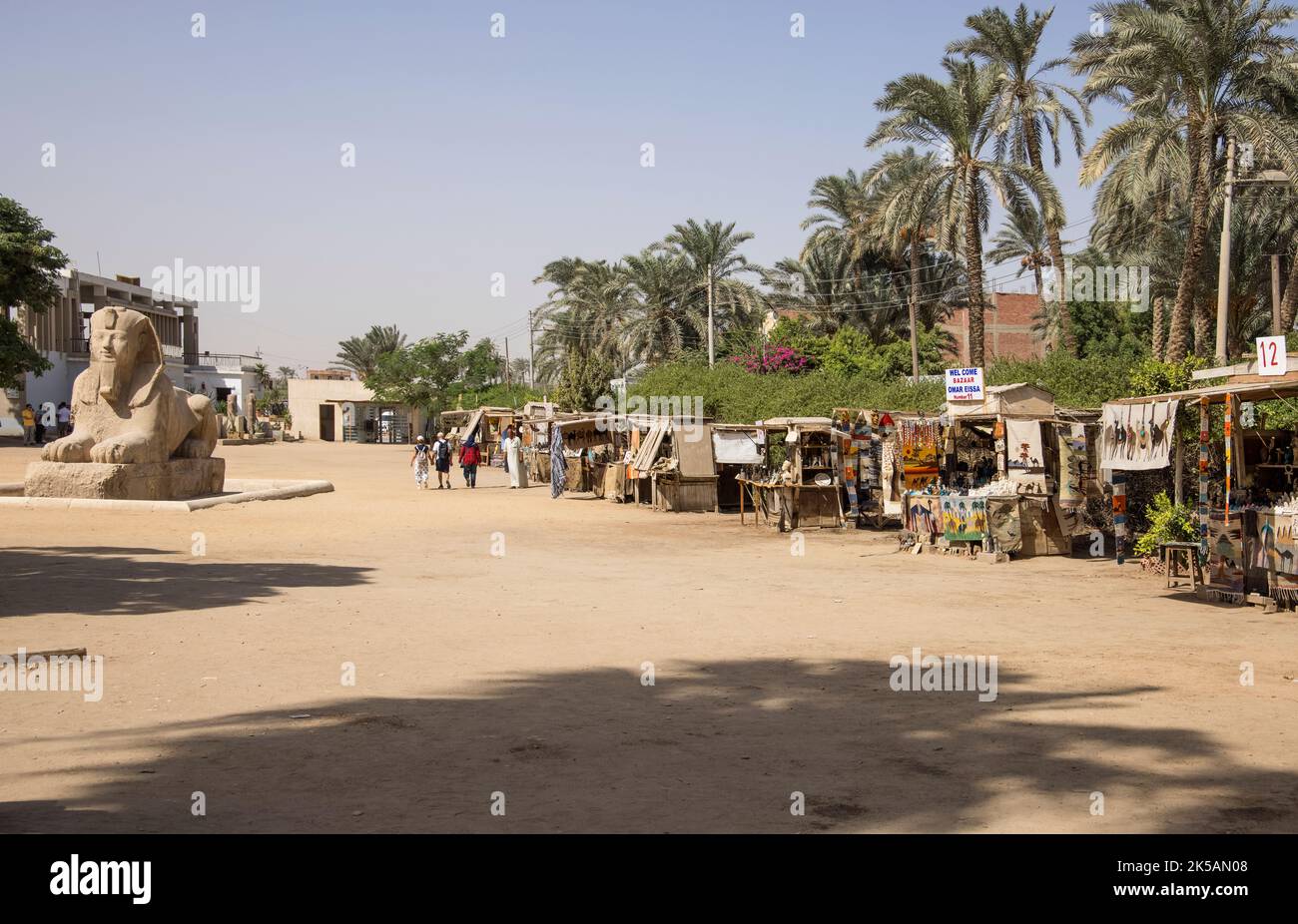 commercianti a memphis l'antica capitale dell'egitto, patrimonio mondiale dell'unesco Foto Stock