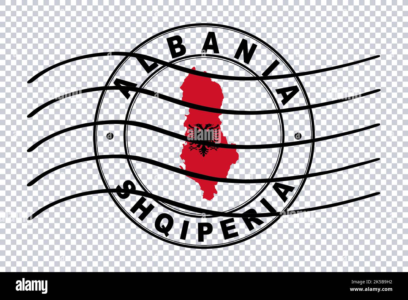 Bandiera dell'albania tra gli accessori del viaggiatore sulla vecchia mappa  d'annata. concetto di destinazione turistica.