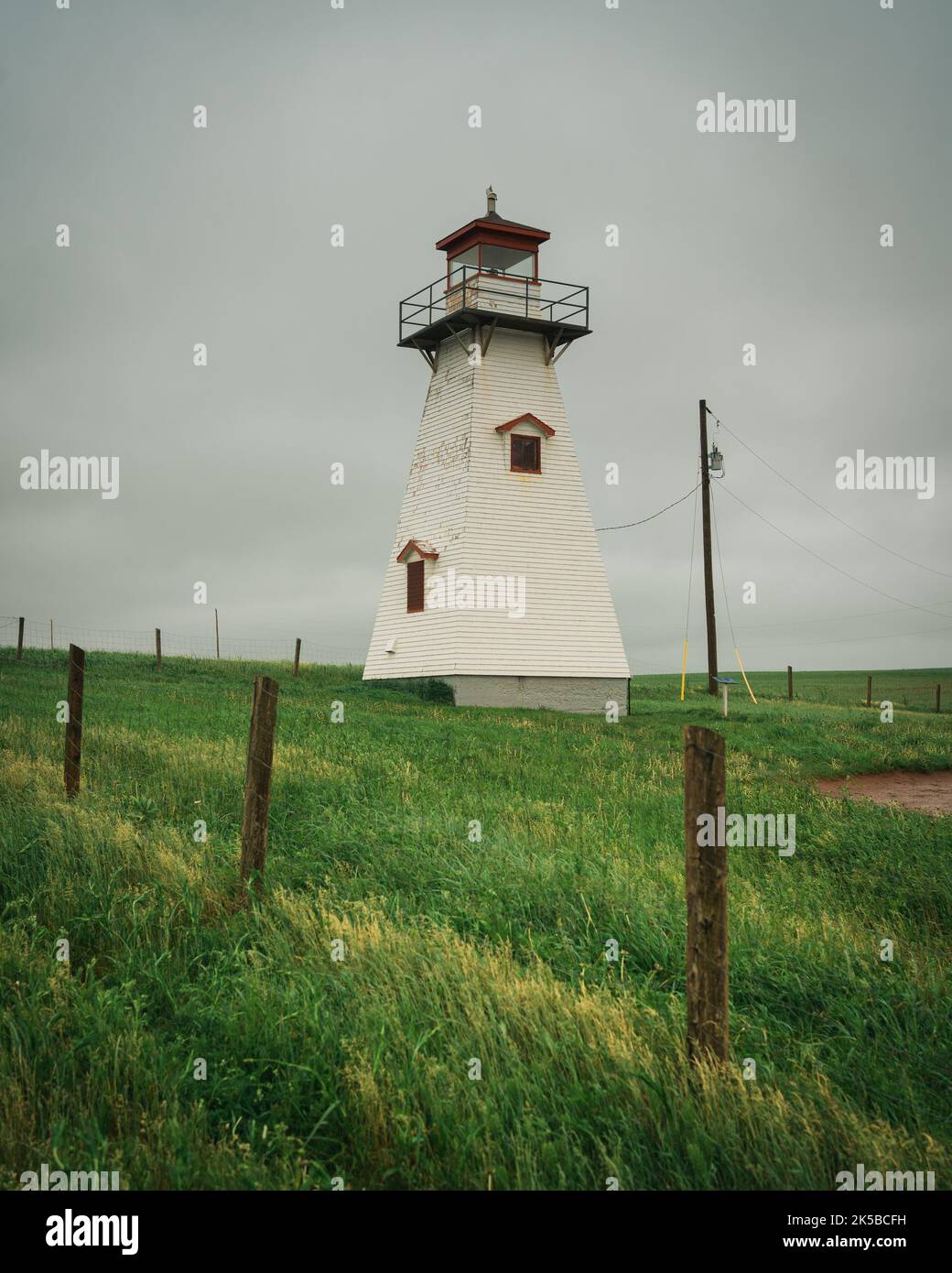 Faro di Cape Tryon, fiume Francese, Isola del Principe Edoardo, Canada Foto Stock