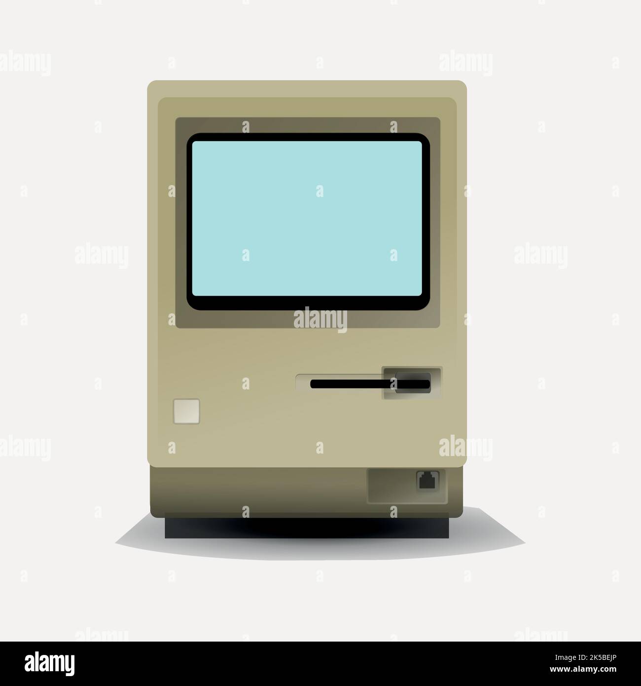 Clipart di computer d'epoca, vettore di illustrazione della tecnologia. Illustrazione Vettoriale