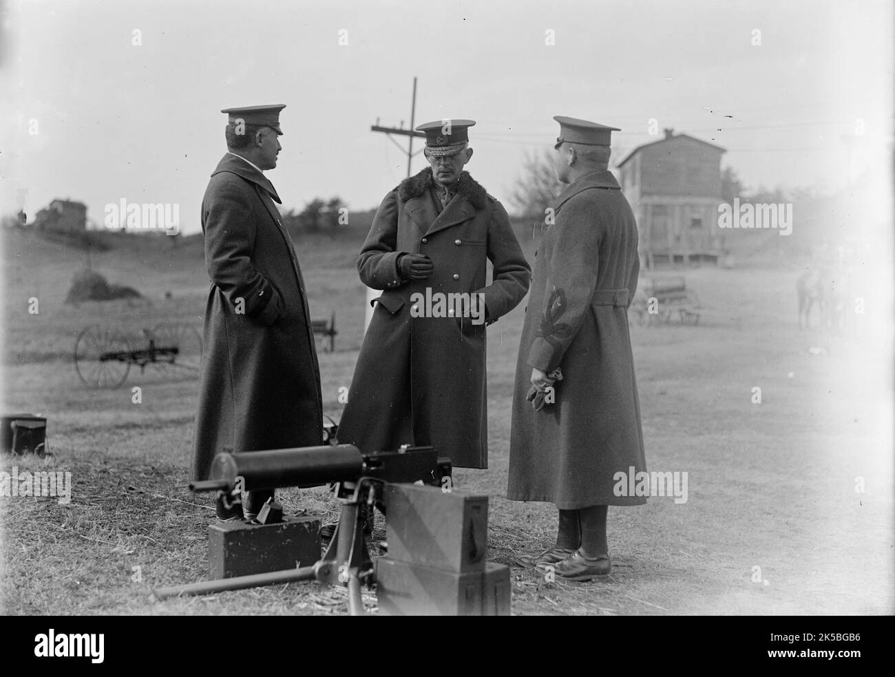 Army, U.S. Machine Gun Tests, 1918. Foto Stock