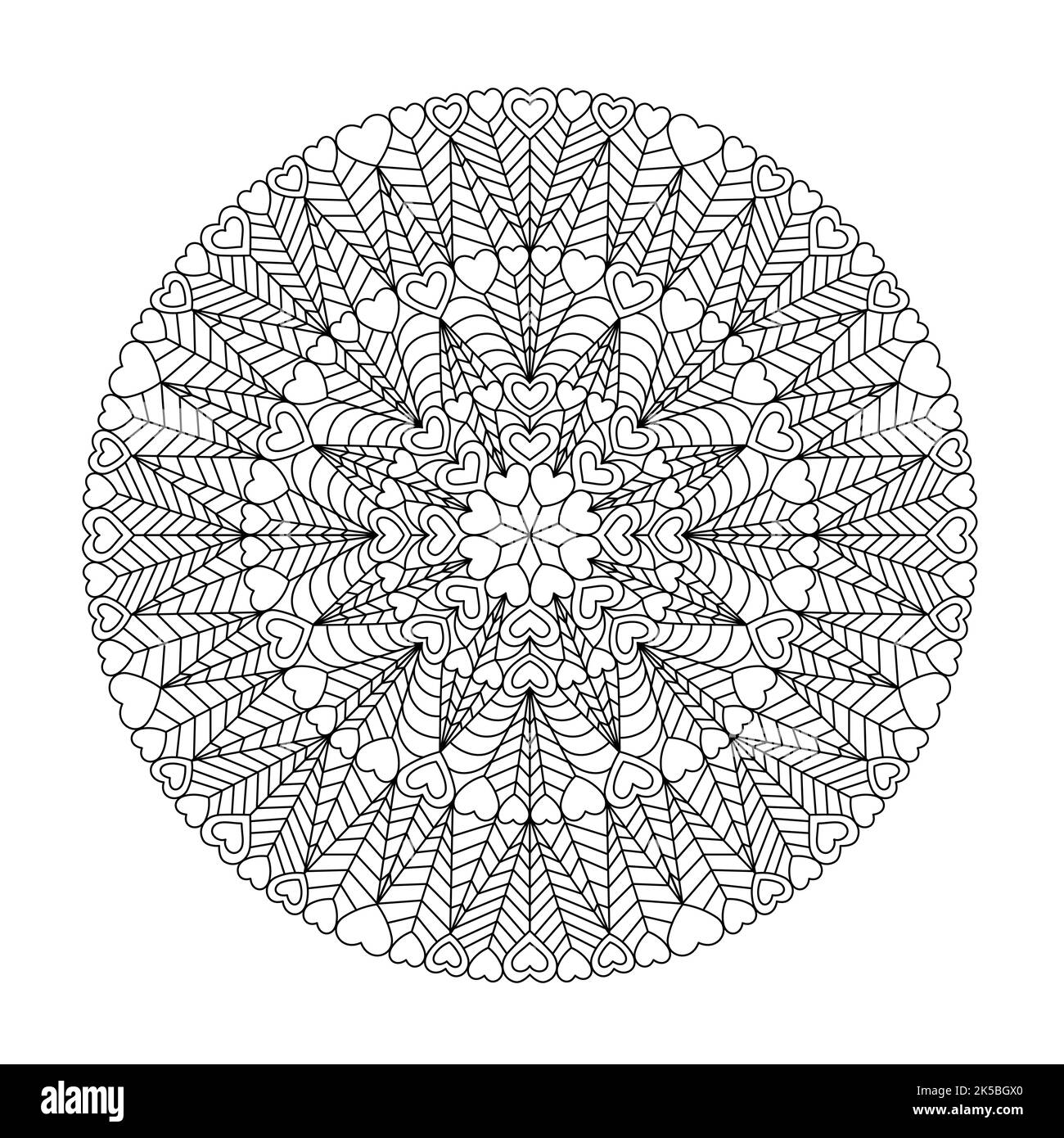 Mandala etnica vintage reale. Illustrazione della grafica. Grande disegno per tutti gli scopi, stampa, colorare la pagina del libro Illustrazione Vettoriale