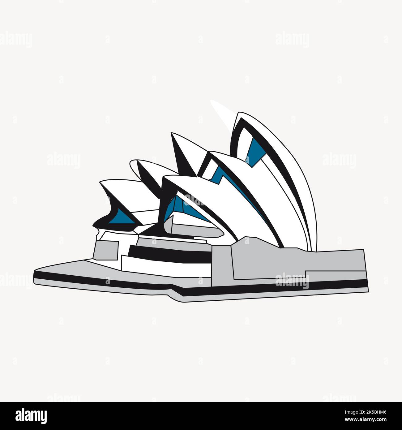 Clipart Sydney Opera House, vettore di illustrazione. Illustrazione Vettoriale