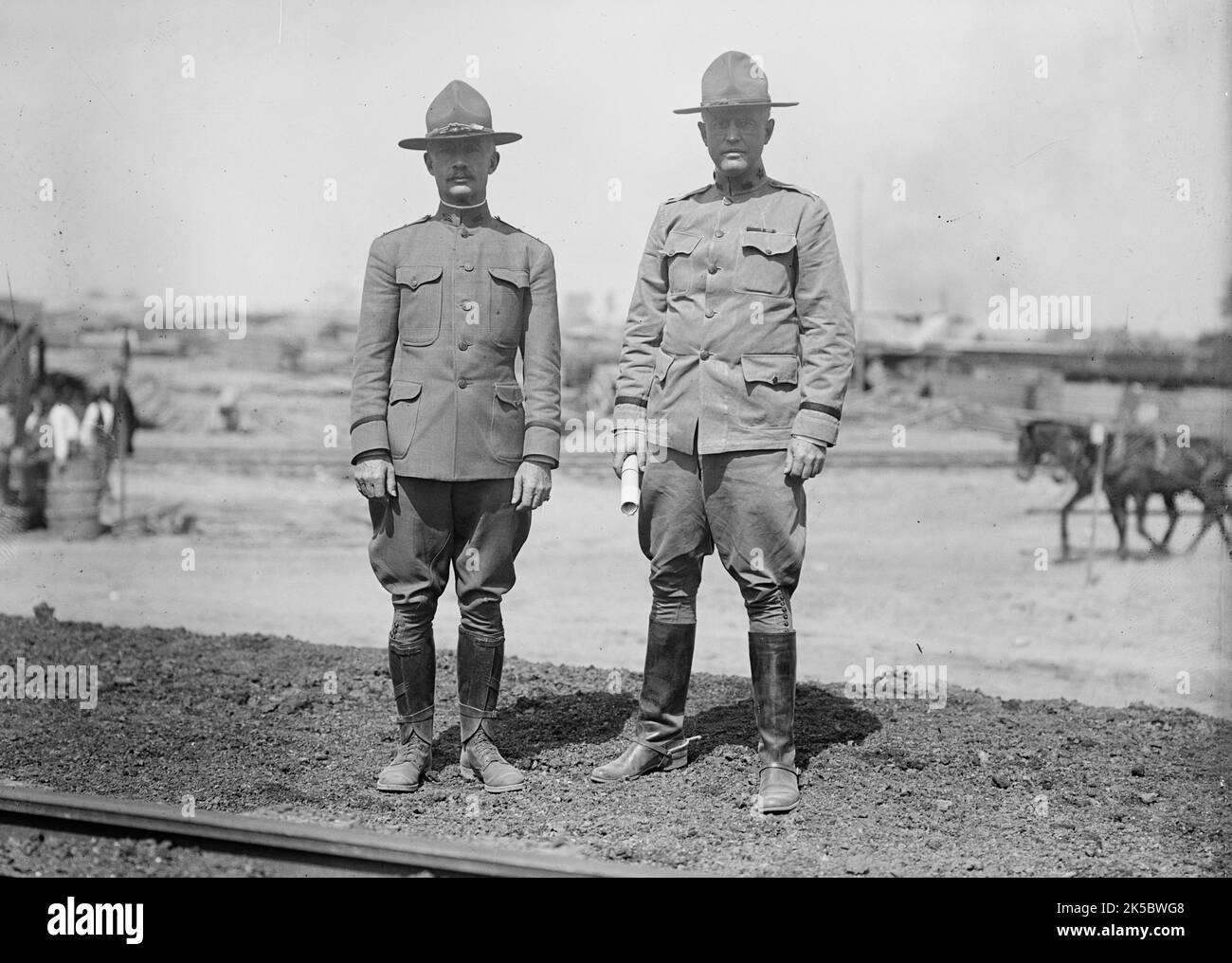 Campo Meade #2 - Generale Kuhn e il Lt. Col. Ross, 1917. Foto Stock