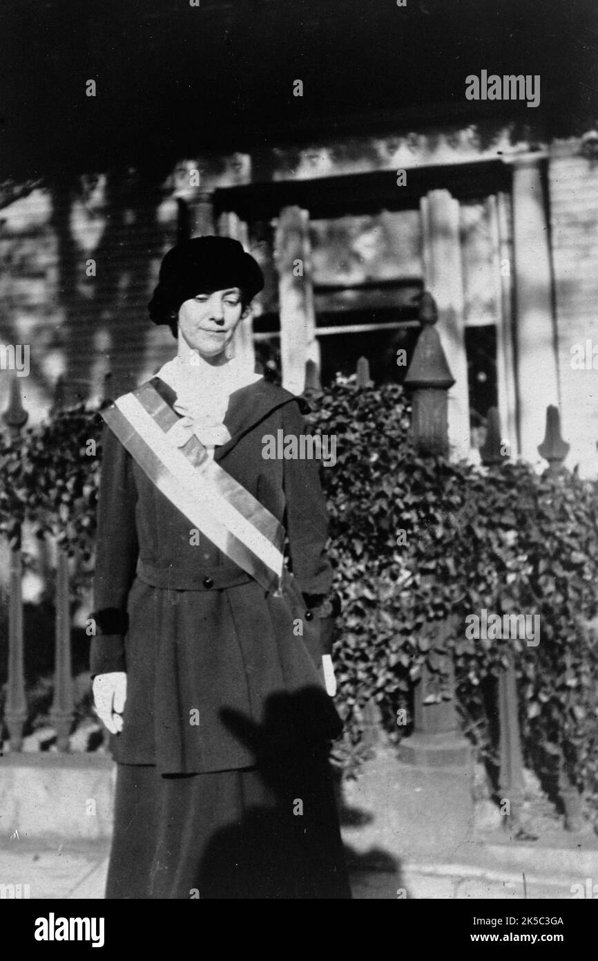 Ruth Crocker, Suffragist, 1917. Attivista DEGLI STATI UNITI, attivista, sorella di Gertrude Crocker. Foto Stock