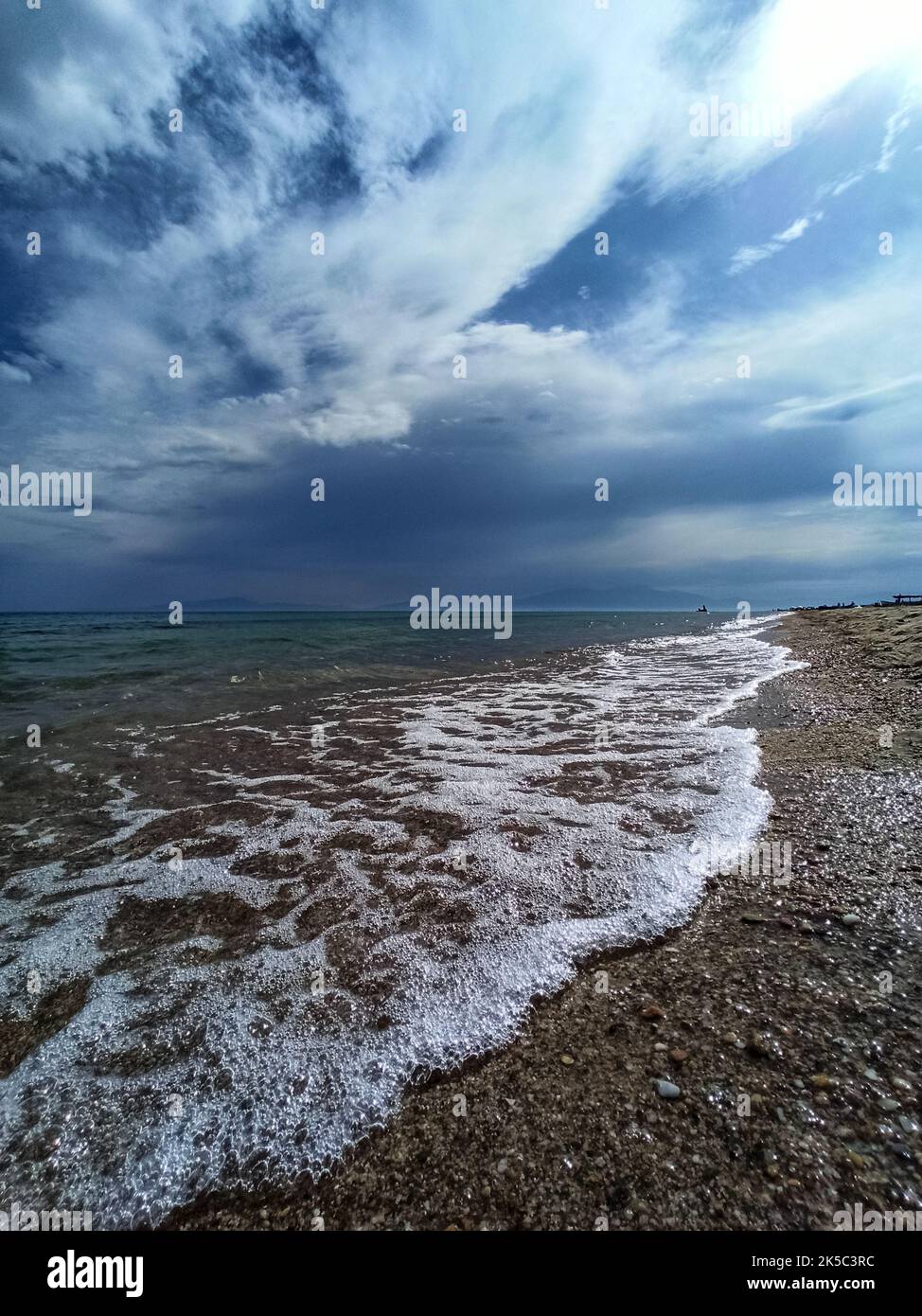 Spiaggia di Potamos, Epanomi, Grecia Foto Stock