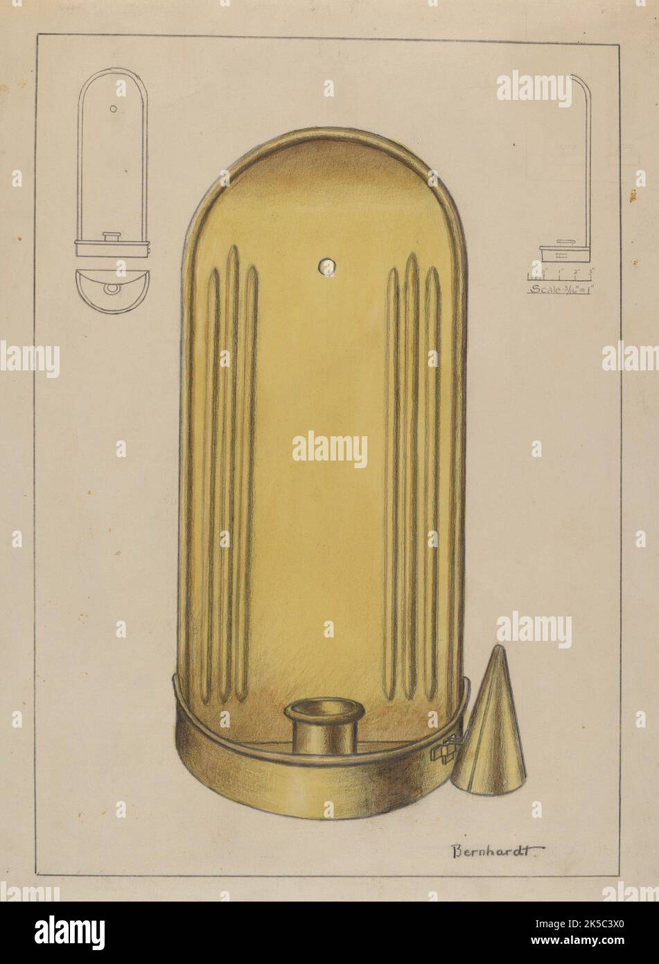 Porta candele in ottone, c.. 1936. Foto Stock