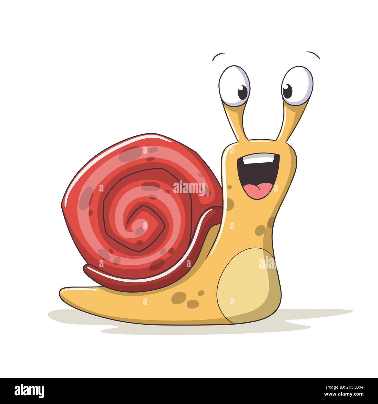 Divertente lumaca cartone animato. Foto Stock