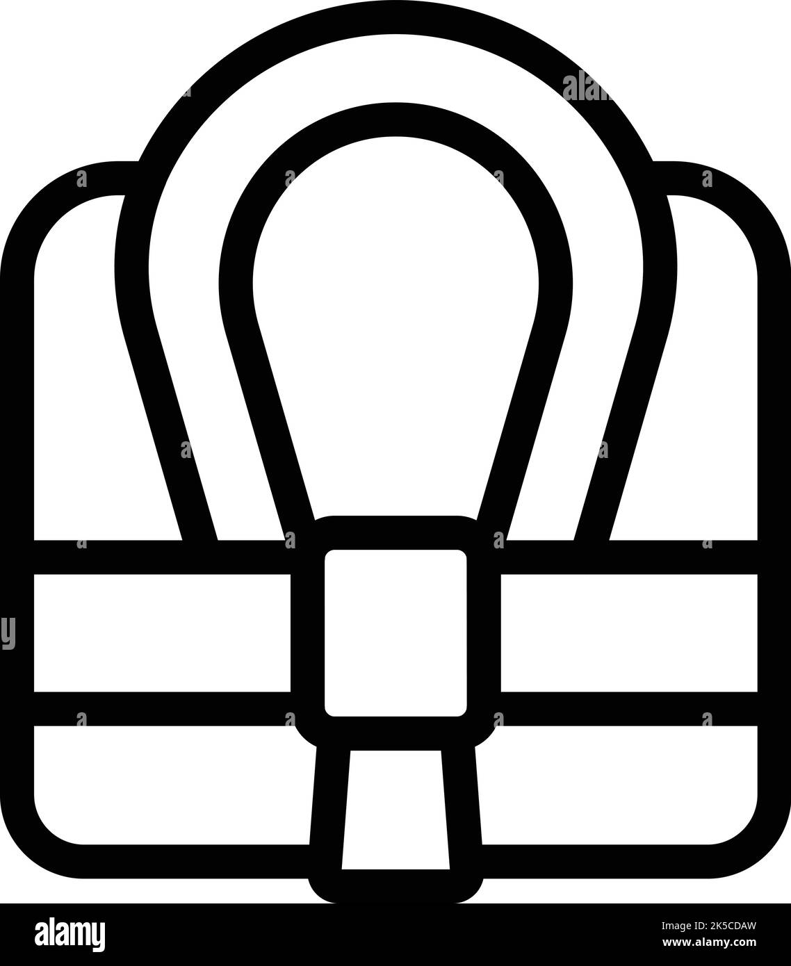 Vettore contorno icona accappatoio impaccato. Telo da asciugamani. Vasca idromassaggio ripiegata Illustrazione Vettoriale