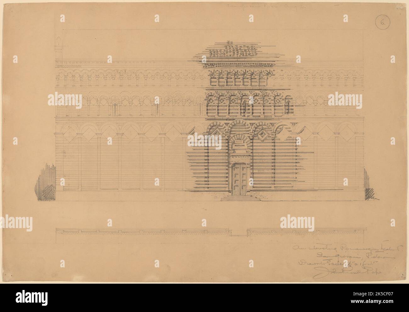 Un interessante trattamento romanico, San Giovanni, Pistoia, c.. 1896. Foto Stock