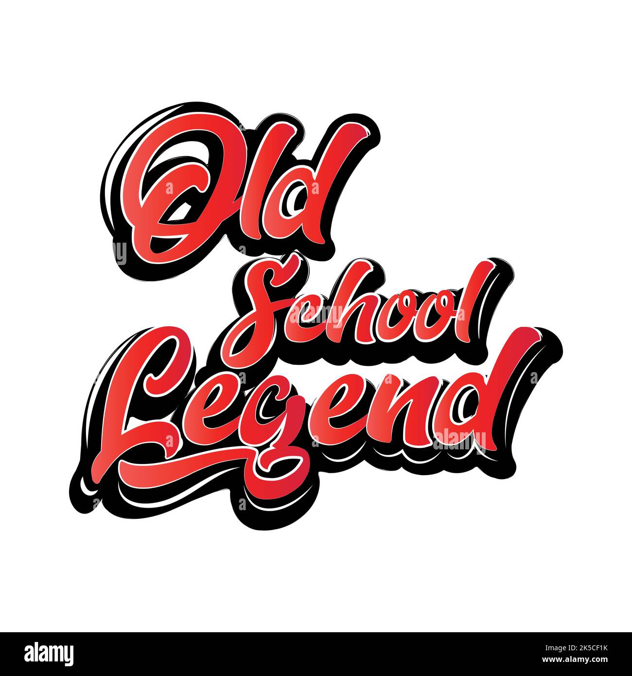 Old Skool Legend Vector typography Illustration Illustrazione Vettoriale