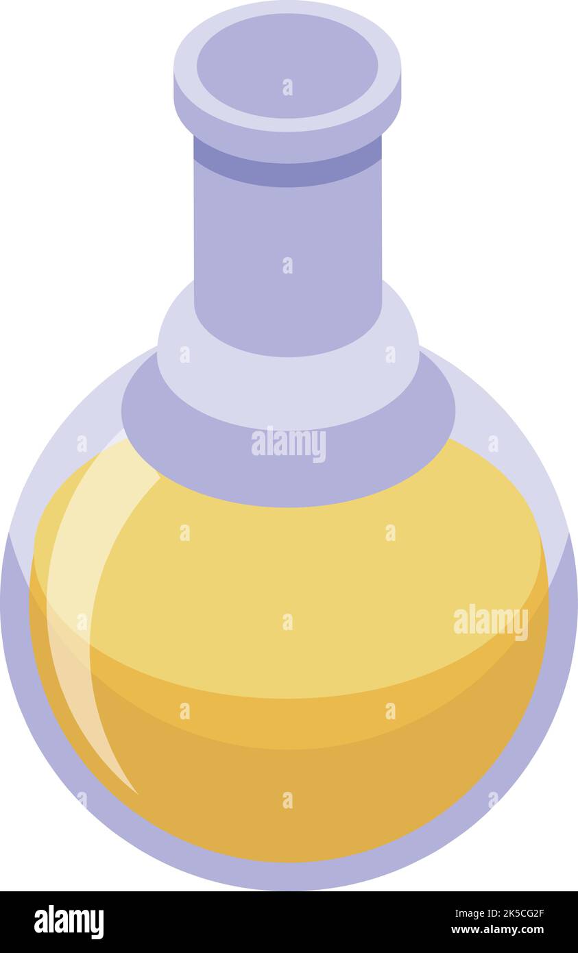 Vettore isometrico Icon pallone di collagene. Caduta della pelle. Età cellulare Illustrazione Vettoriale