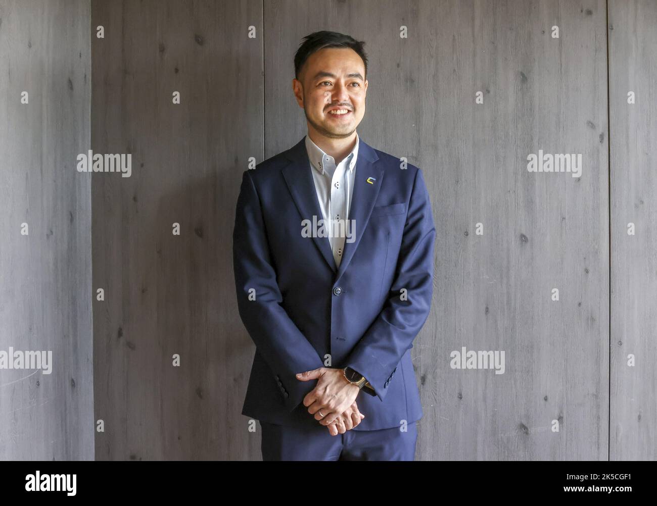 Responsabile di fin Tech Cyberport Victor Yim, presso gli uffici di fin Tech a Cyberport. 29SEP22 SCMP / Jonathan Wong Foto Stock