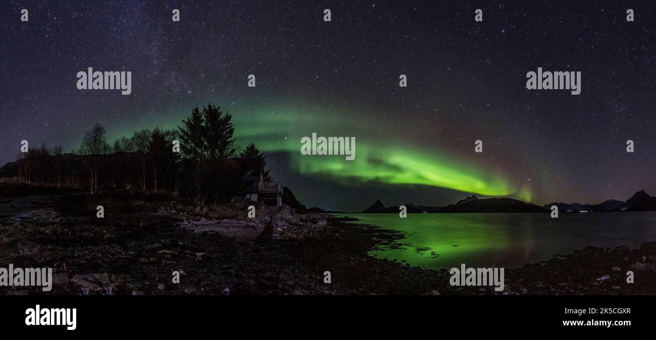 Natura Quadro su Tela Aurora boreale-colore di scena notturna islanda Quadri Moderni Aurora