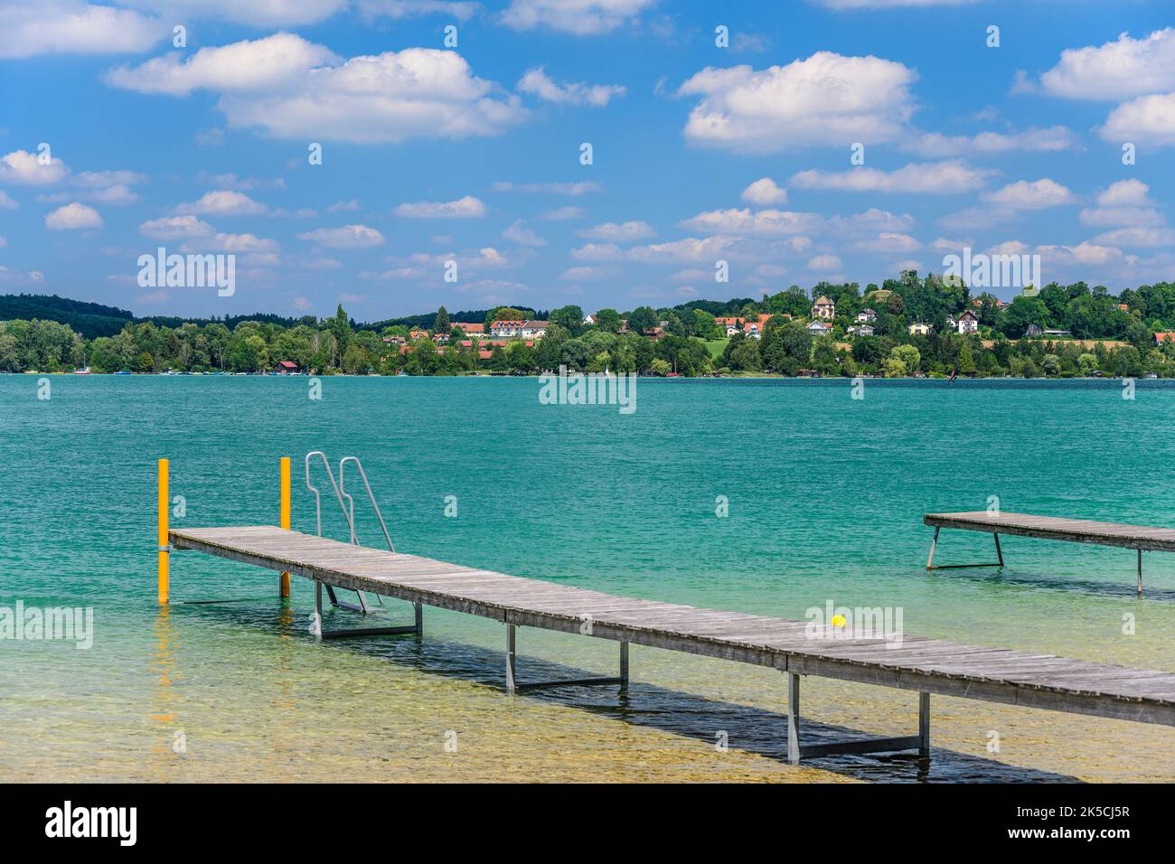 Germania, Baviera, contea di Starnberg, Wörthsee, vista vicino Steinebach Foto Stock