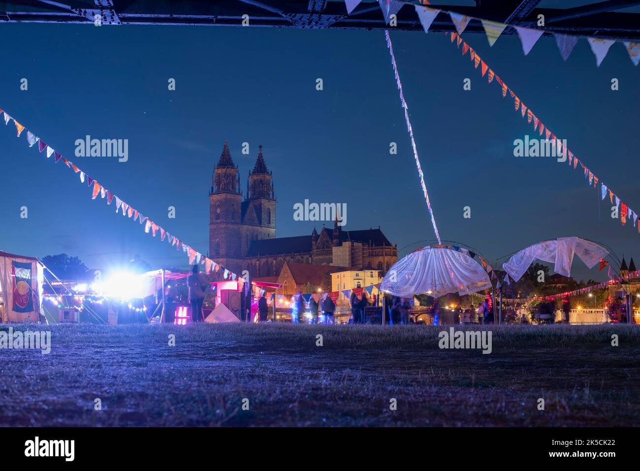 Festa, festa, dietro la Cattedrale di Magdeburgo, Magdeburgo, Sassonia-Anhalt, Germania Foto Stock