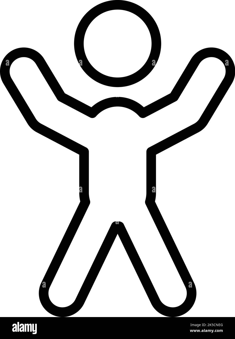 Vettore contorno icona lotta pronta. Attacco marziale. Kick assalto Illustrazione Vettoriale