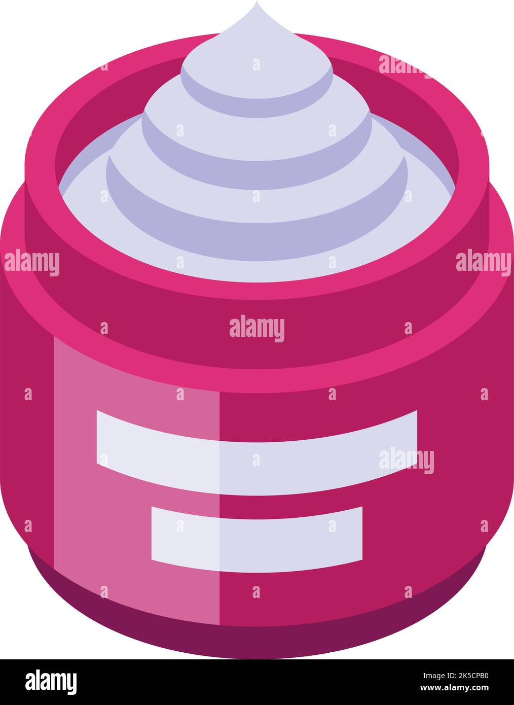 Icona vasetto crema di collagene vettore isometrico. Età della pelle. Struttura medica Illustrazione Vettoriale