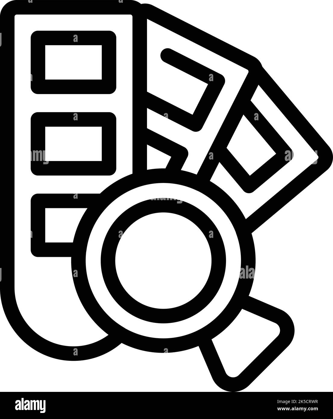 Controllare il vettore del contorno dell'icona di verniciatura dell'auto. Garage. Spray per pittori Illustrazione Vettoriale