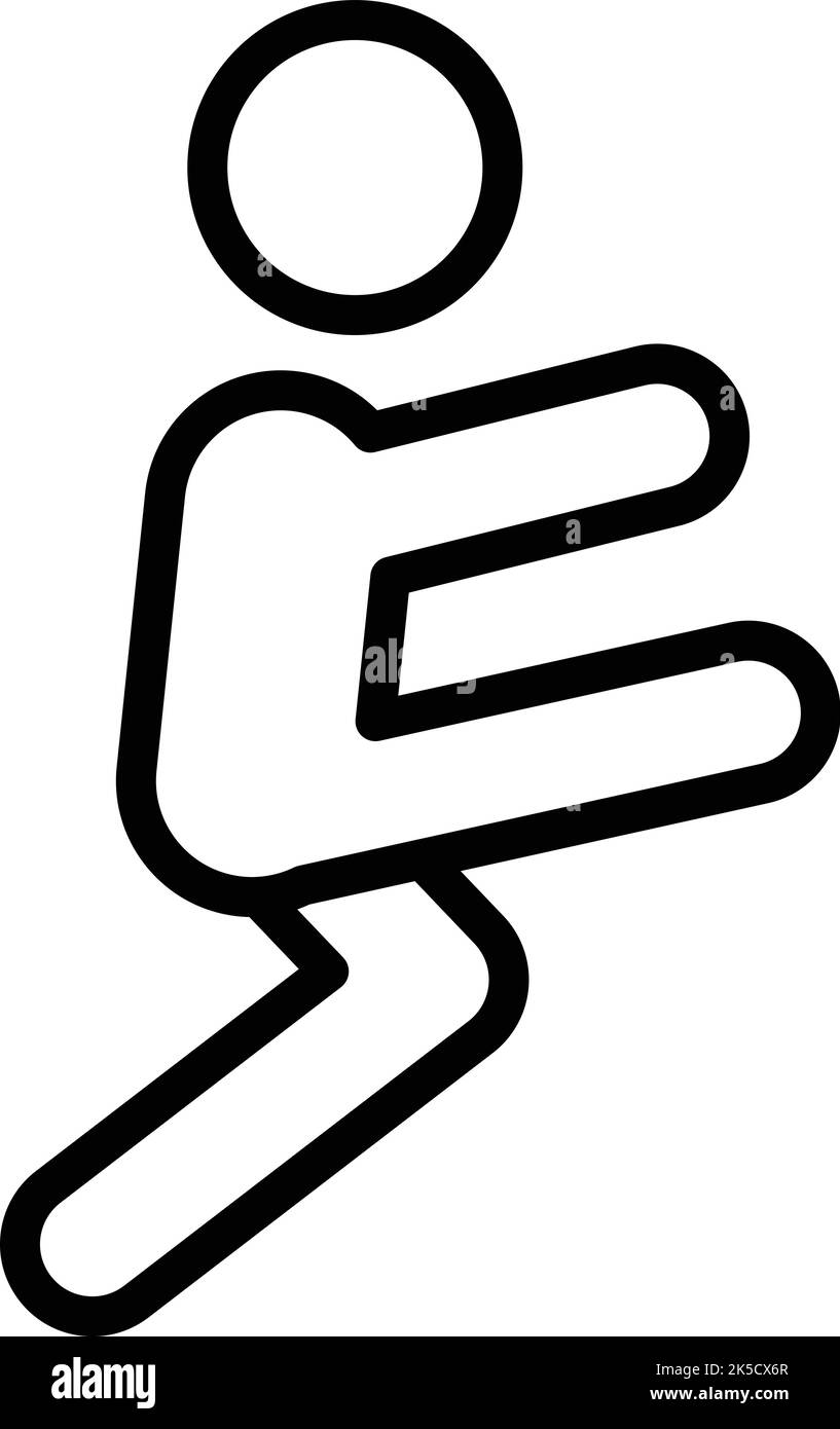 Vettore contorno icona calcio piede. Karate di difesa. Uomo judo Illustrazione Vettoriale