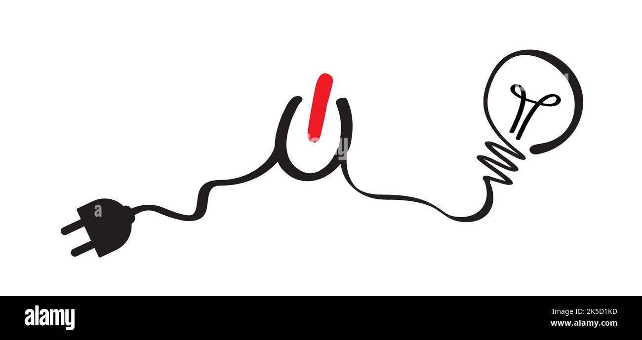 Stop Nessun avvertimento luminoso nella casa. Simbolo della lampadina di arresto. Non fare o non proibire il cartello di divieto di utilizzo della lampadina. Zona o area della lampadina. Nessun divieto. Piatto Foto Stock