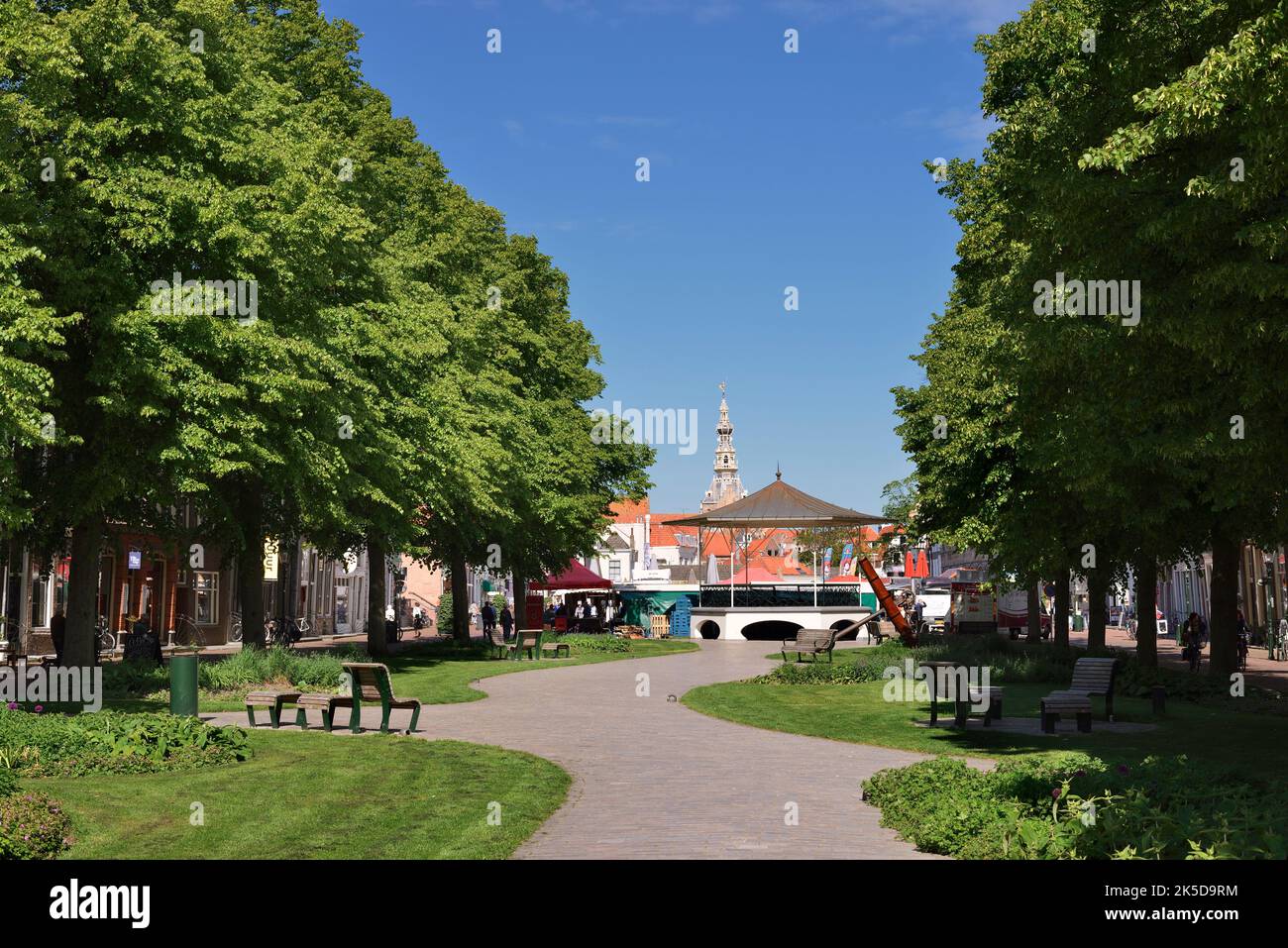 Havenpark, Zierikzee, Schouwen-Duiveland, Zeeland, Paesi Bassi Foto Stock