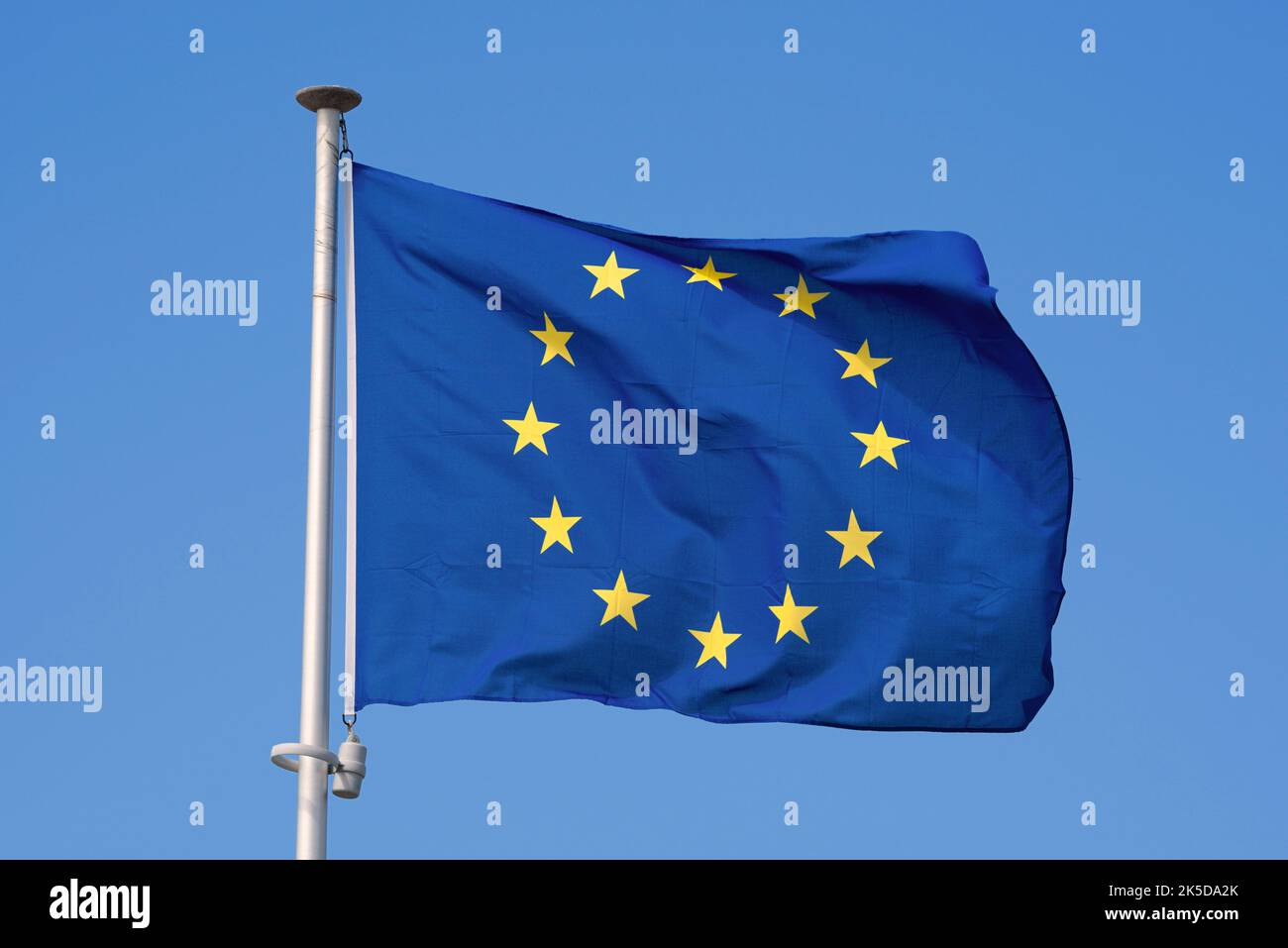 Bandiera dell'Unione europea, Renania settentrionale-Vestfalia, Germania Foto Stock