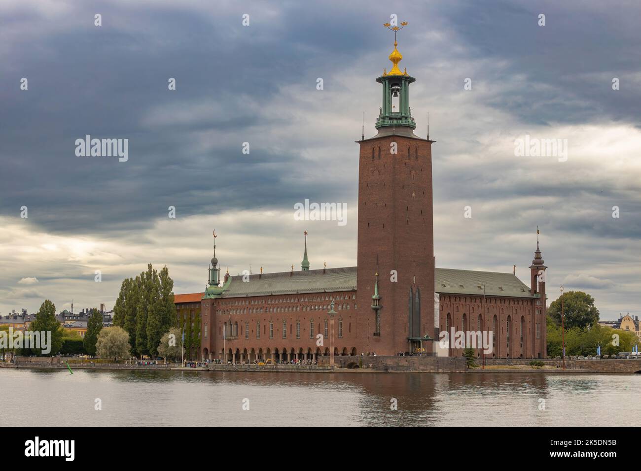 vista panoramica dello stadshus di stockholms Foto Stock