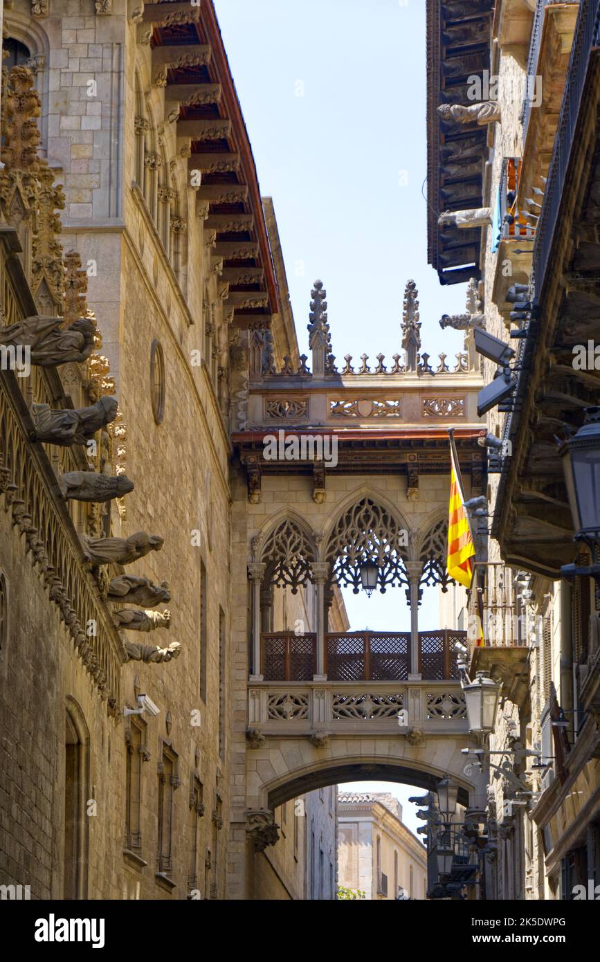 Barcellona - Carrer de la Pietat Foto Stock