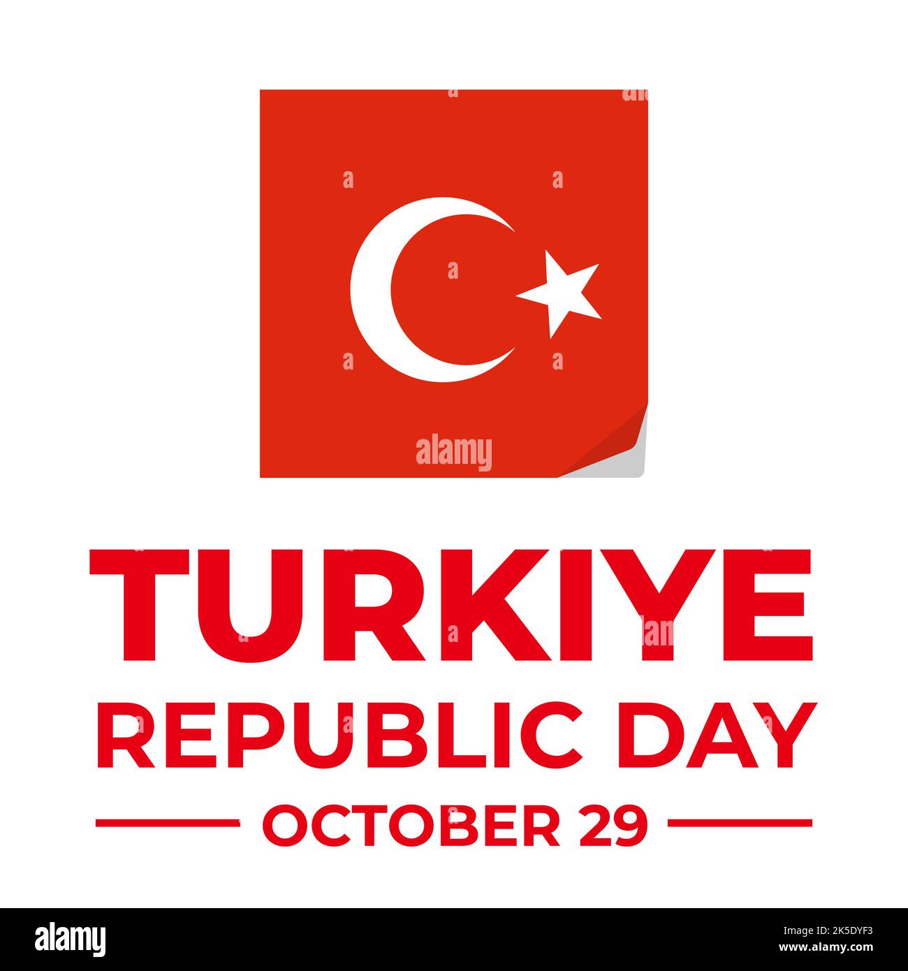 Tipografia della Giornata della Repubblica di Turchia. Festa nazionale a Turkiye il 29 ottobre. Modello vettoriale per banner, biglietti d'auguri, volantini, ecc. Illustrazione Vettoriale