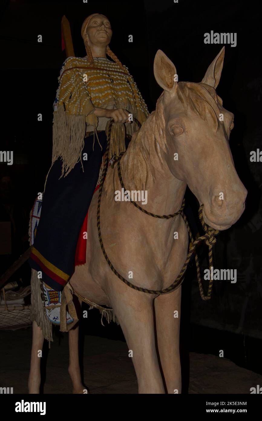 Mostra al Plains Indian Museum presso il Buffalo Bill Center of the West di Cody, Wyoming Foto Stock