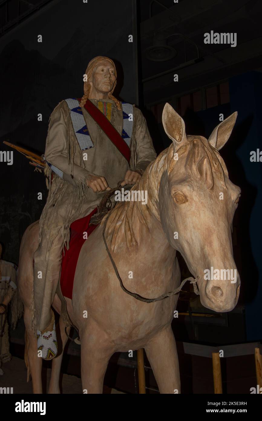 Mostra al Plains Indian Museum presso il Buffalo Bill Center of the West di Cody, Wyoming Foto Stock