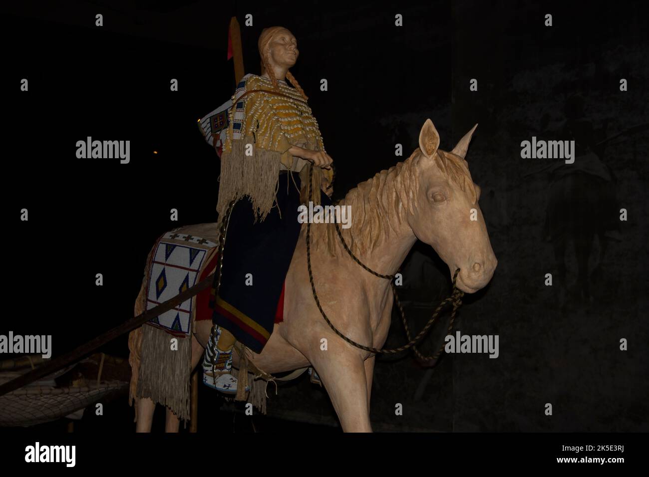 Mostra al Plains Indian Museum presso il Buffalo Bill Center of the West di Cody, Wyoming Foto Stock