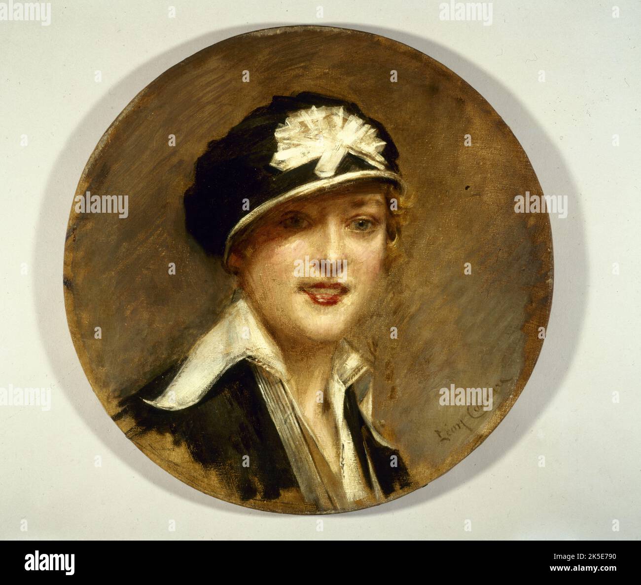 La casquette de Poiret, c.1914. Giovane donna che indossa una cuffia. Foto Stock