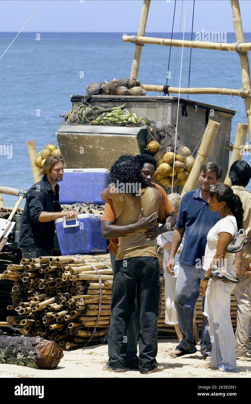 JOSH HOLLOWAY, Naveen Andrews, Harold Perrineau, perso : stagione 1, 2004 Foto Stock