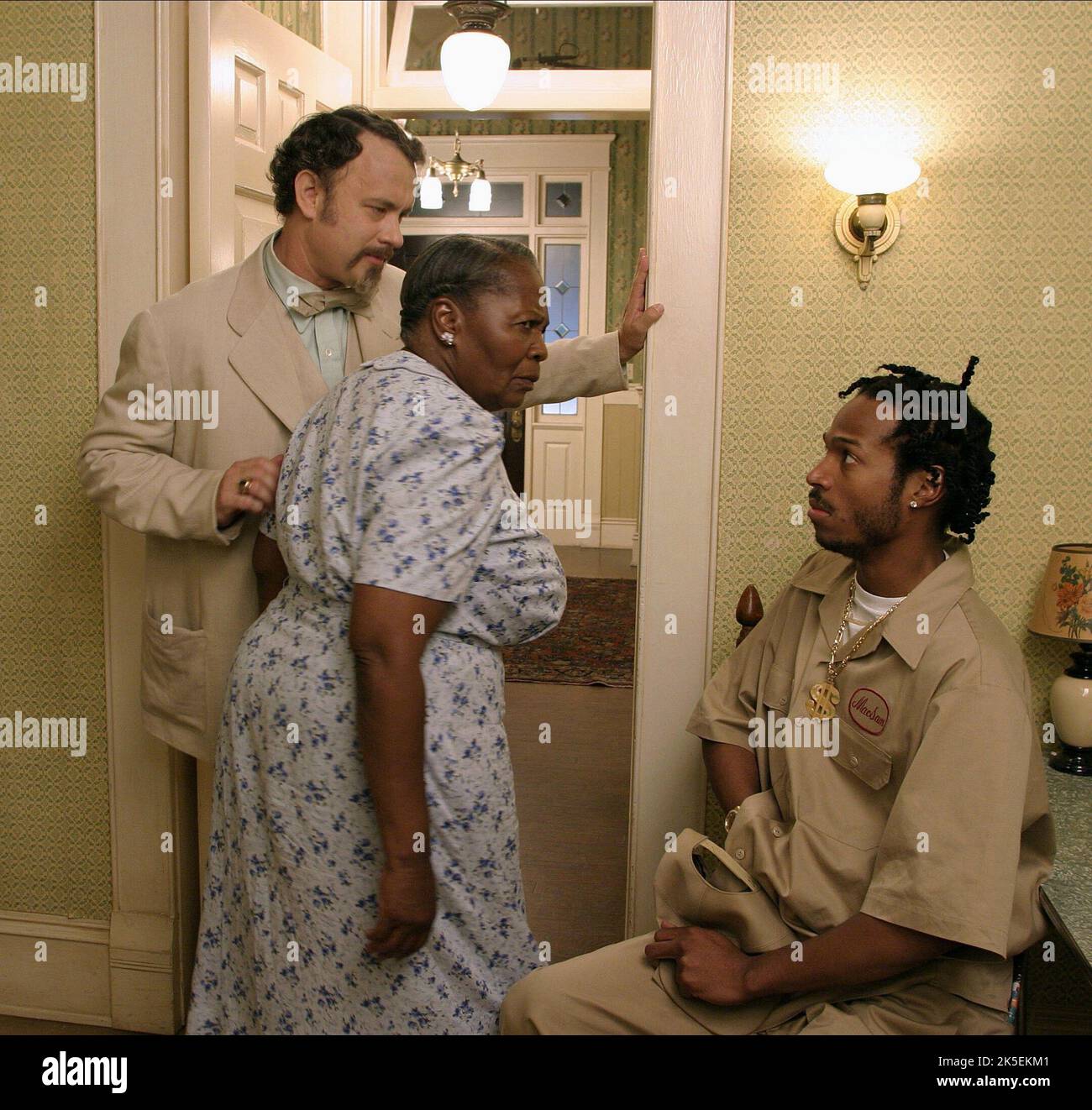 TOM HANKS, IRMA P. HALL, Marlon Wayans, il LADYKILLERS, 2004 Foto Stock