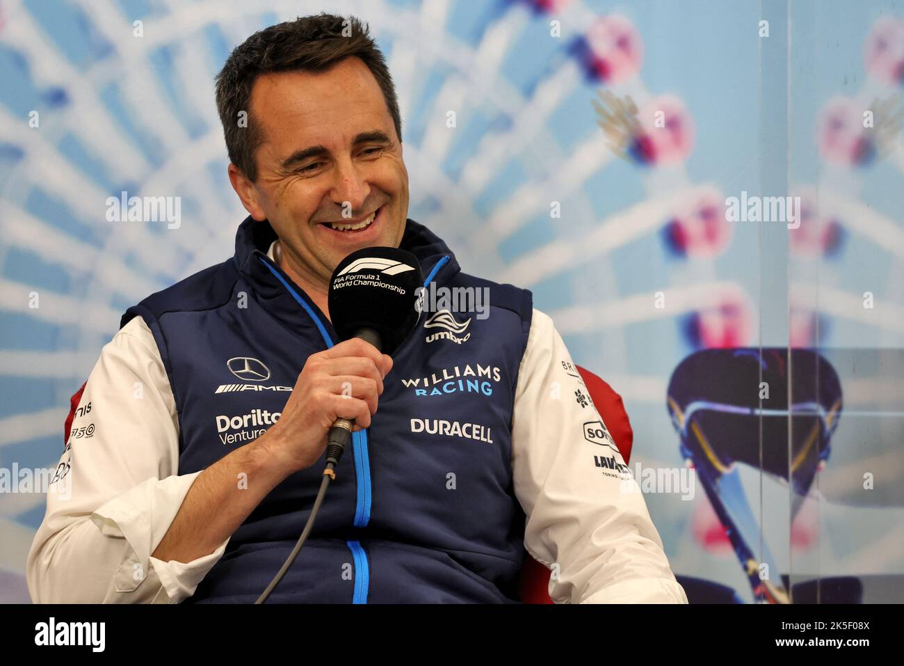 Suzuka, Giappone. 08th Ott 2022. Dave Robson (GBR) Williams Racing responsabile del Vehicle Performance, ritratto, nella FIA Press Conference durante il Gran Premio di Formula 1 Honda Japense 2022, 18th° round del Campionato del mondo FIA di Formula uno 2022 dal 7 al 9 ottobre 2022 sul Suzuka International Racing Course, a Suzuka, Prefettura di mie, Giappone - Foto DPPI Credit: DPPI Media/Alamy Live News Foto Stock