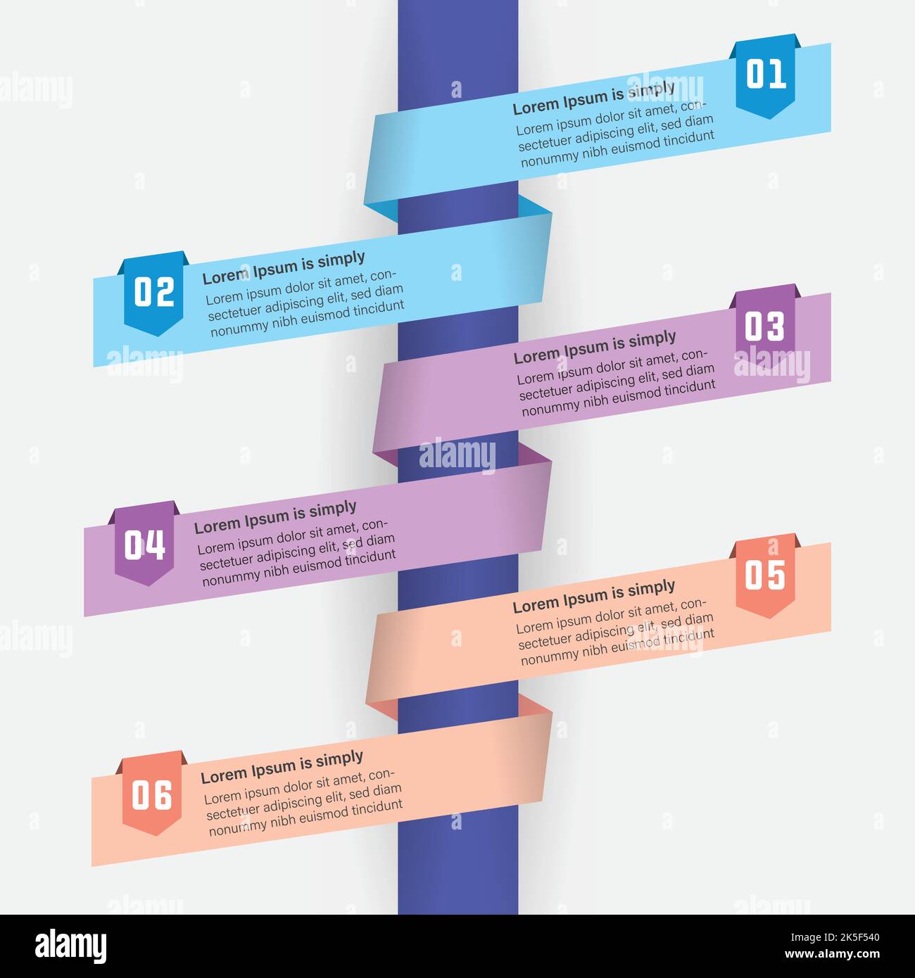 modello grafico infografico per la presentazione dei dati. Illustrazione Vettoriale