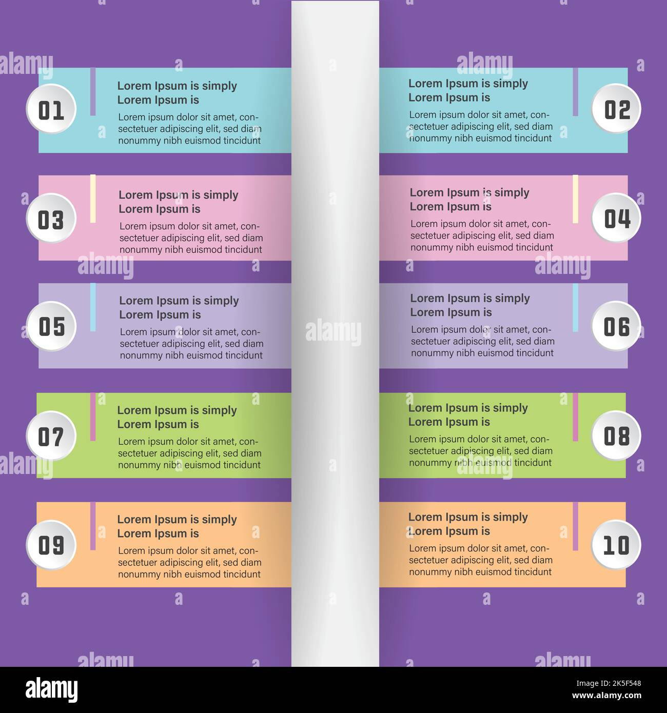 modello grafico infografico per la presentazione dei dati. Illustrazione Vettoriale